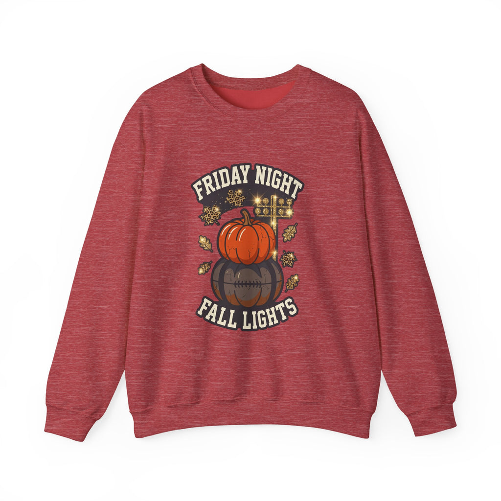 Friday Night Fall Lights Sweatshirt | Pumpkin Vintage Autumn Graphic