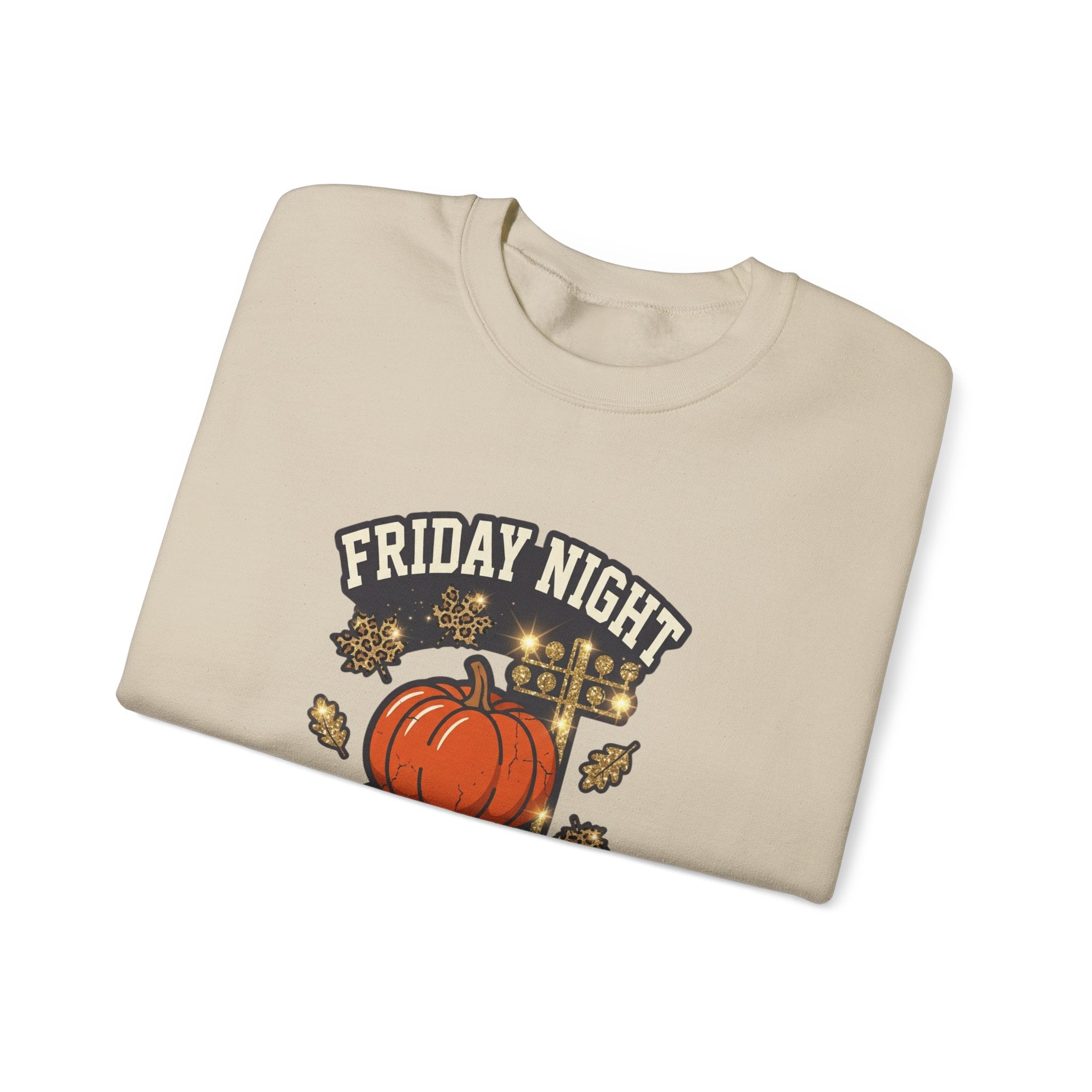 Friday Night Fall Lights Sweatshirt | Pumpkin Vintage Autumn Graphic
