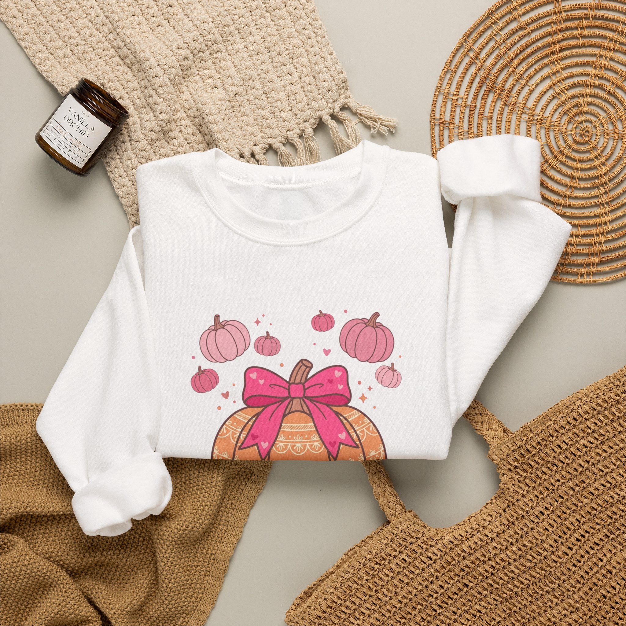 Cute Pink Pumpkin Sweatshirt