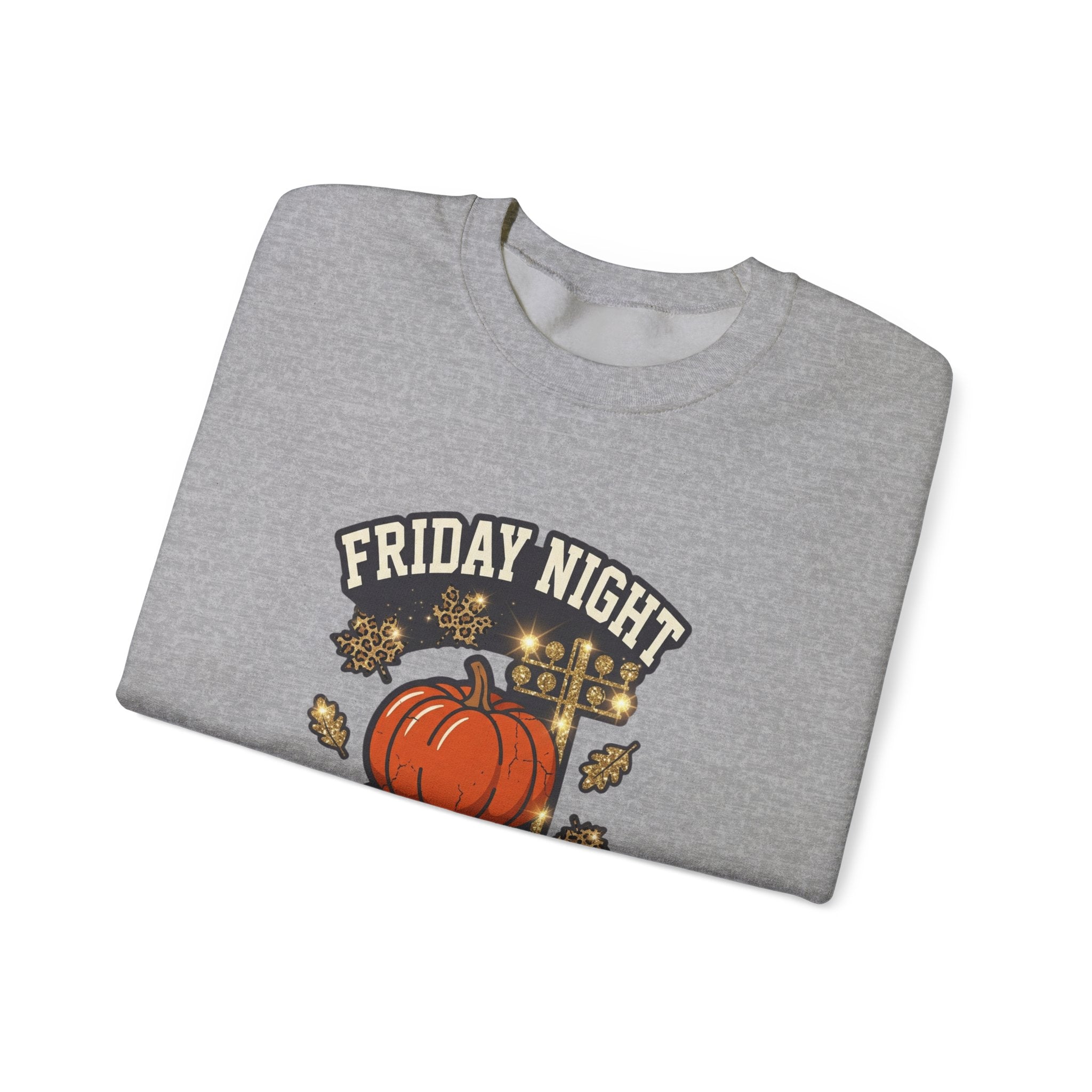 Friday Night Fall Lights Sweatshirt | Pumpkin Vintage Autumn Graphic