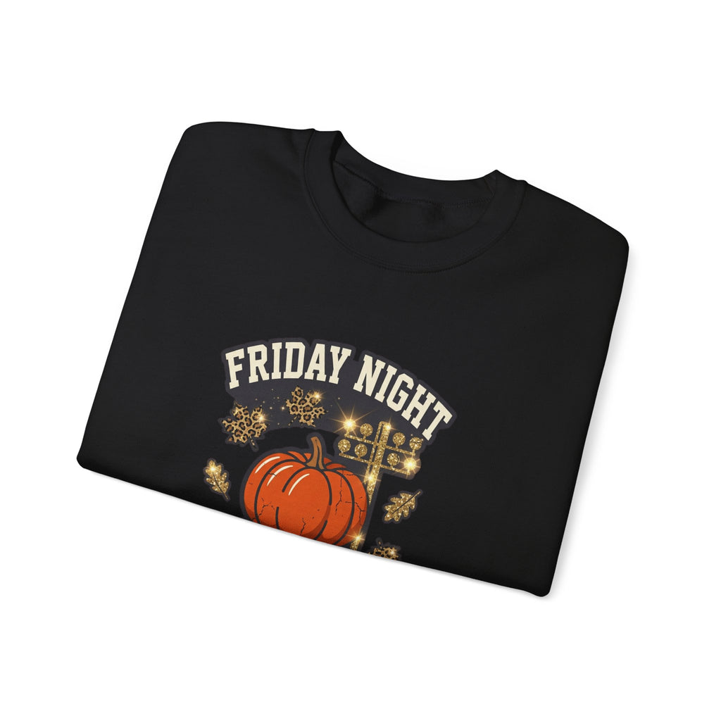 Friday Night Fall Lights Sweatshirt | Pumpkin Vintage Autumn Graphic