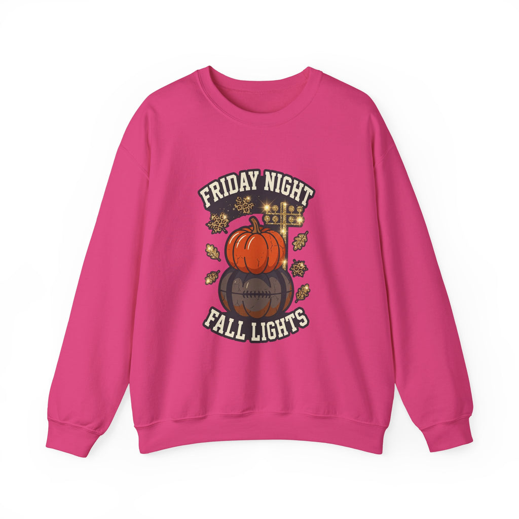 Friday Night Fall Lights Sweatshirt | Pumpkin Vintage Autumn Graphic