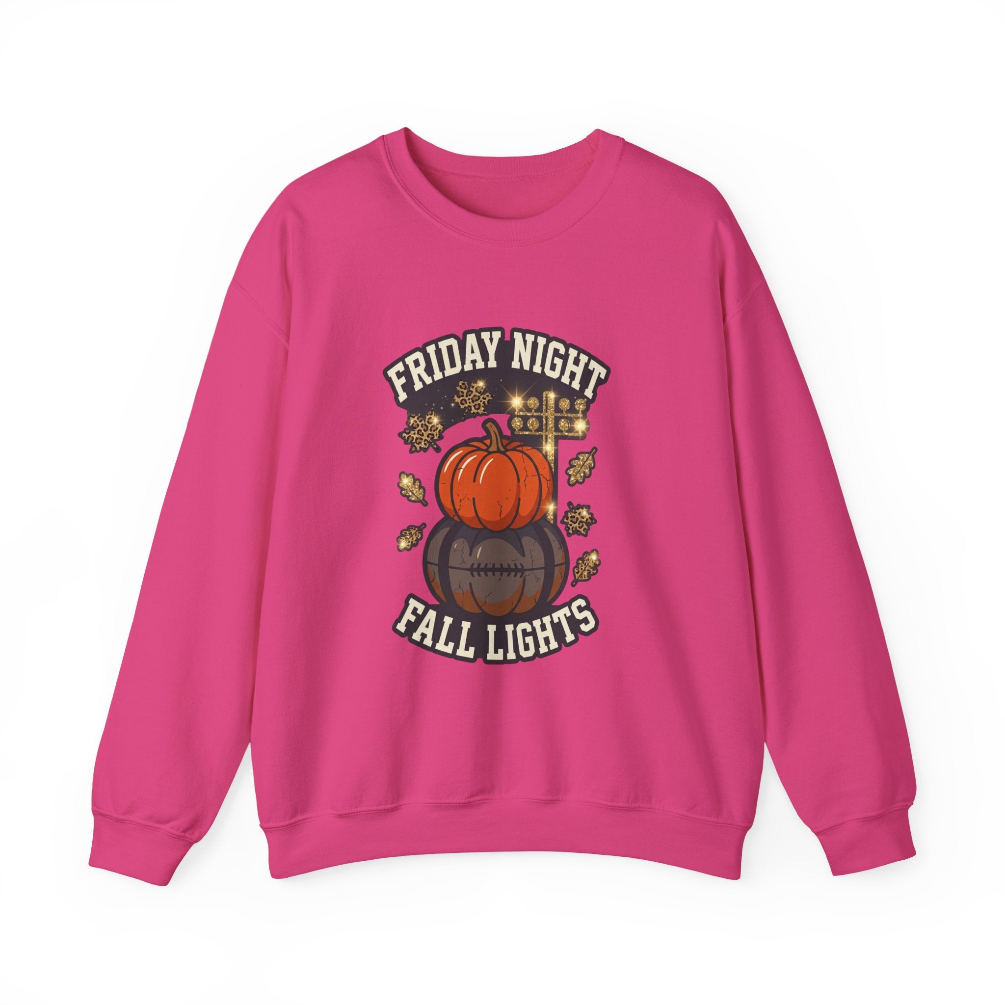 Friday Night Fall Lights Sweatshirt | Pumpkin Vintage Autumn Graphic