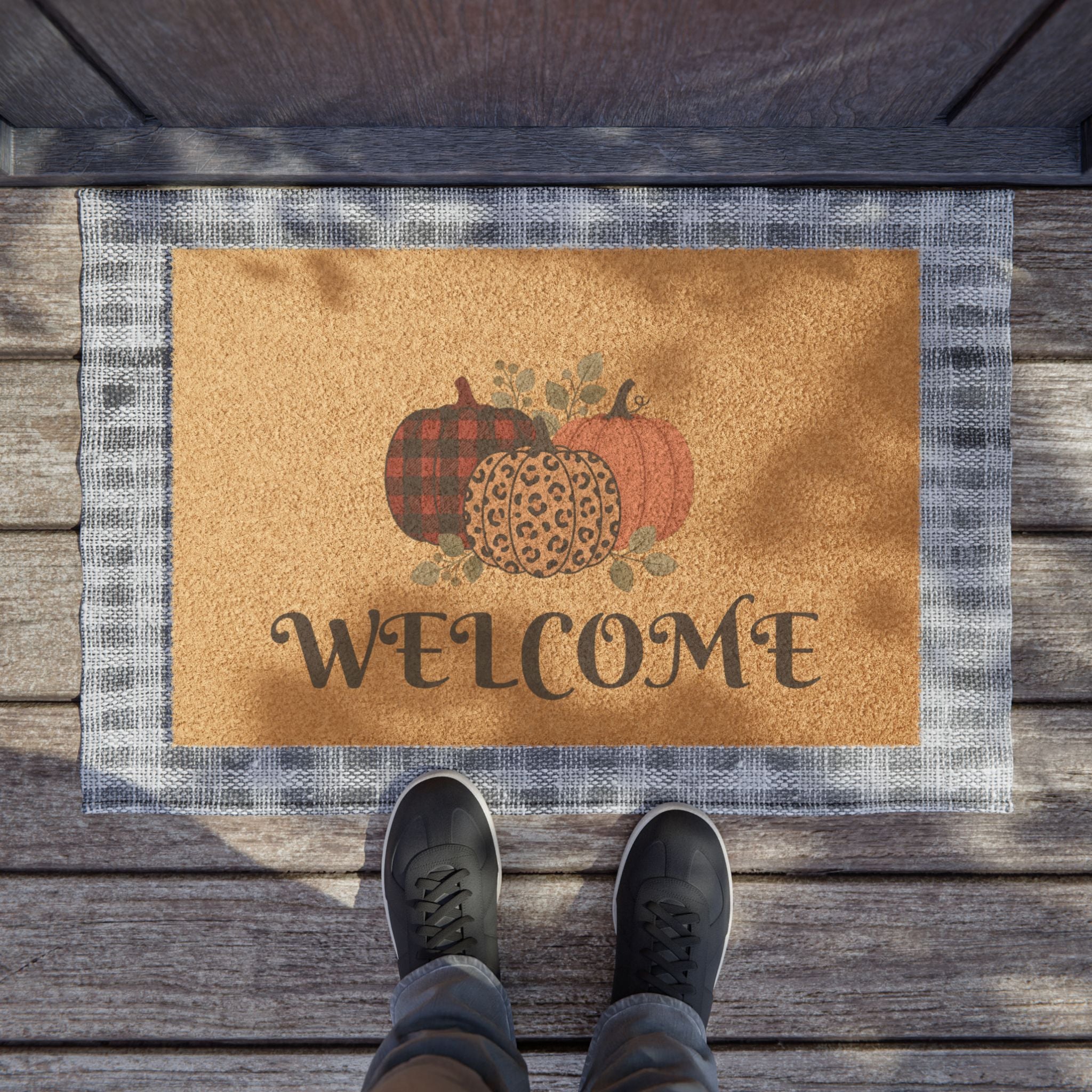 Autumn Pumpkin Welcome Doormat