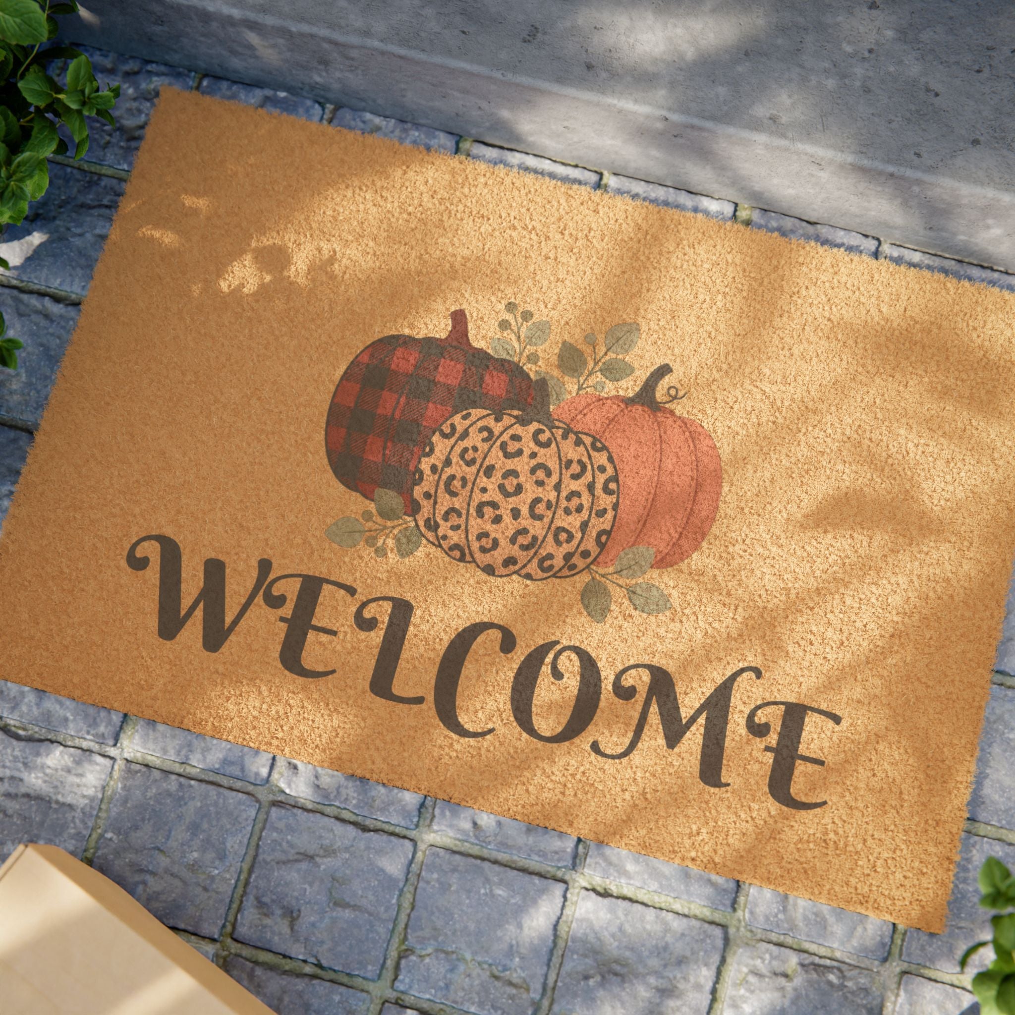 Autumn Pumpkin Welcome Doormat