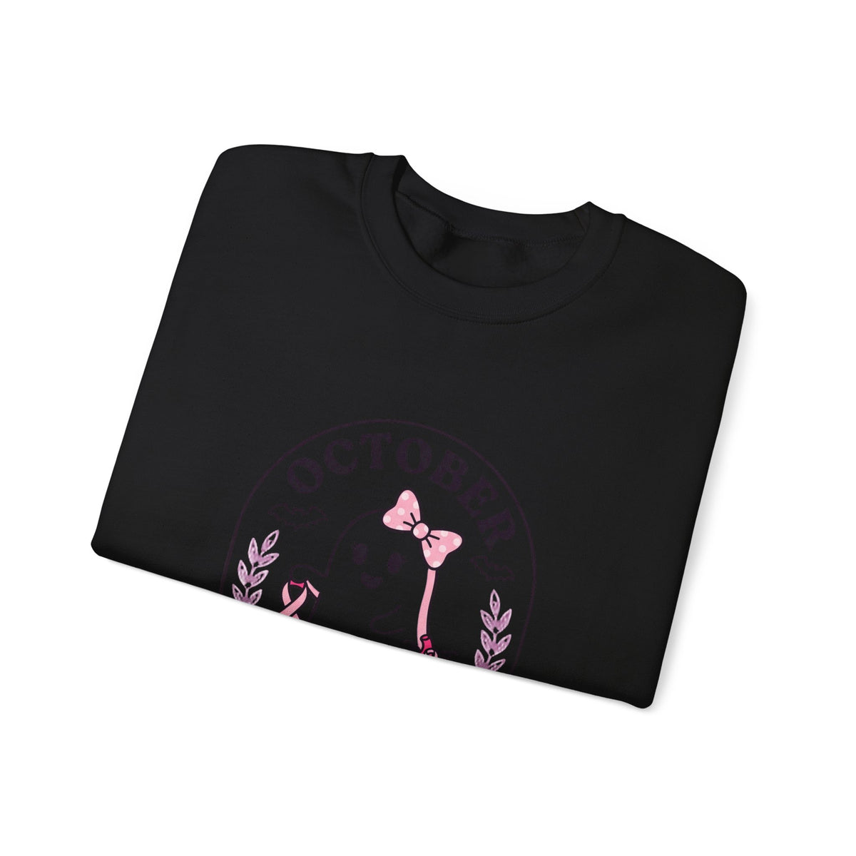October Pink Boo Crew Sweatshirt | Breast Cancer Awareness, Ribbon