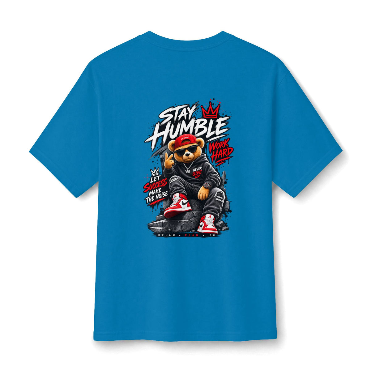 Stay Humble Bear Graphic Tee — Urban Streetwear Cotton T‑Shirt