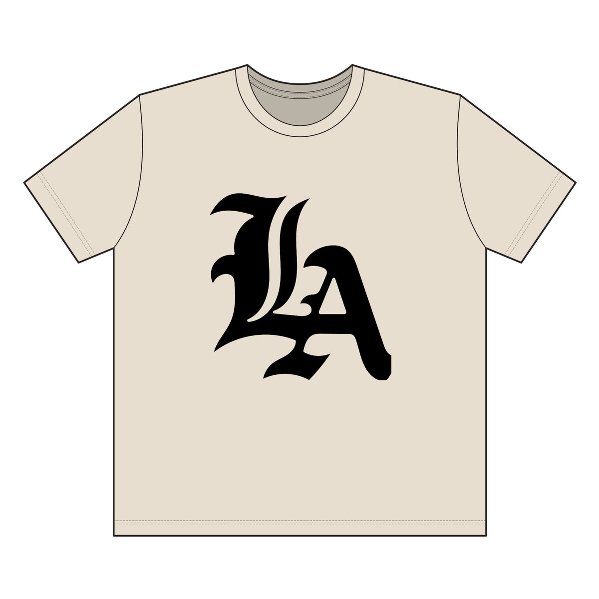 LA Gothic Oversized Tee — Vintage Los Angeles Streetwear T-Shirt