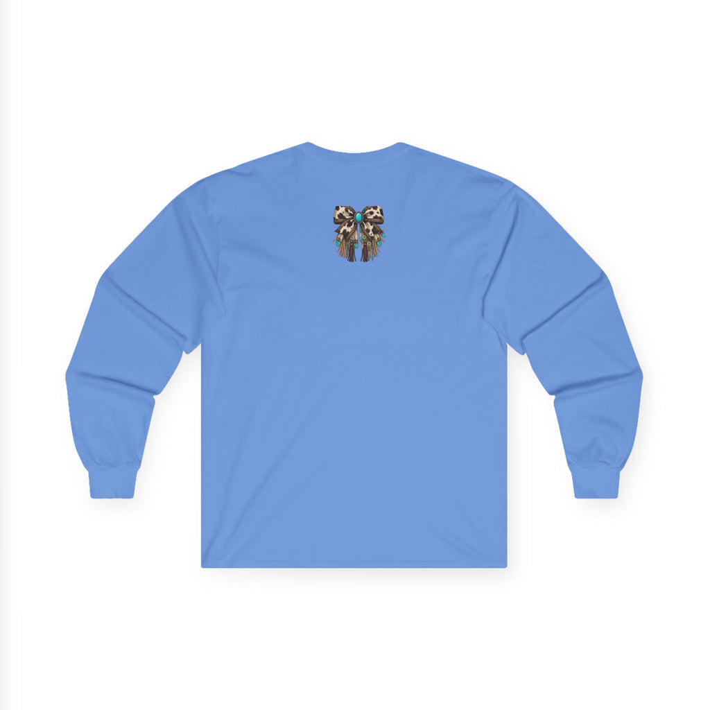 Long Sleeve Tee - "Howdy" Western Floral Cowgirl Graphic