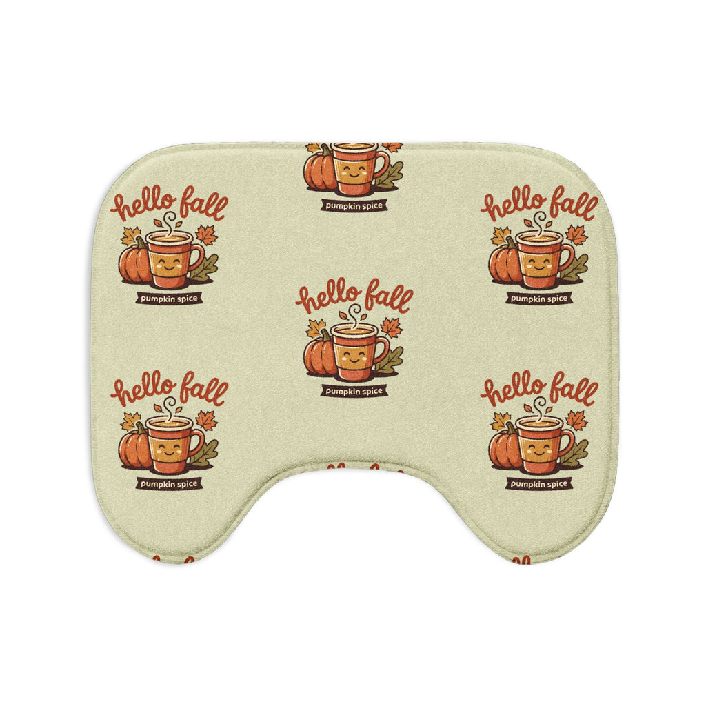 Hello Fall Pumpkin Spice Bath Mat Set — 3-Piece Fall Bathroom Decor