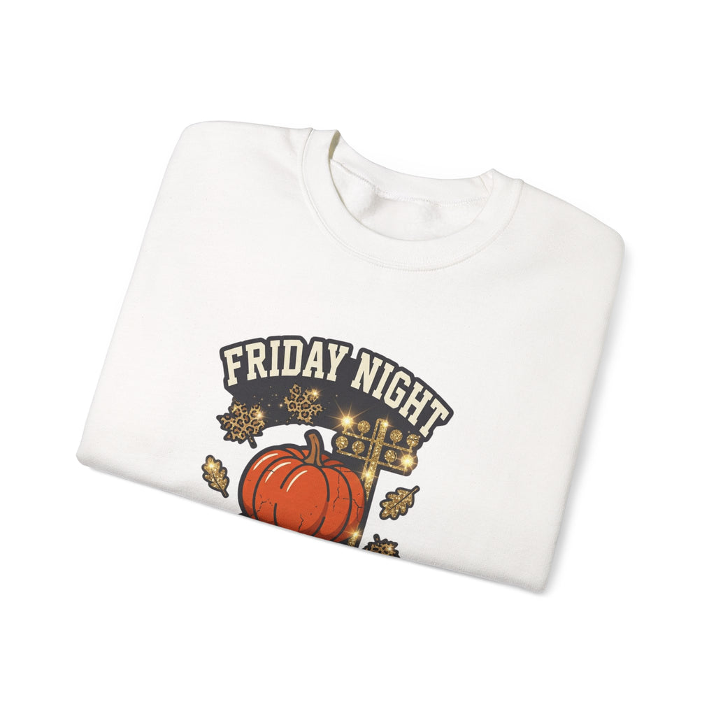 Friday Night Fall Lights Sweatshirt | Pumpkin Vintage Autumn Graphic