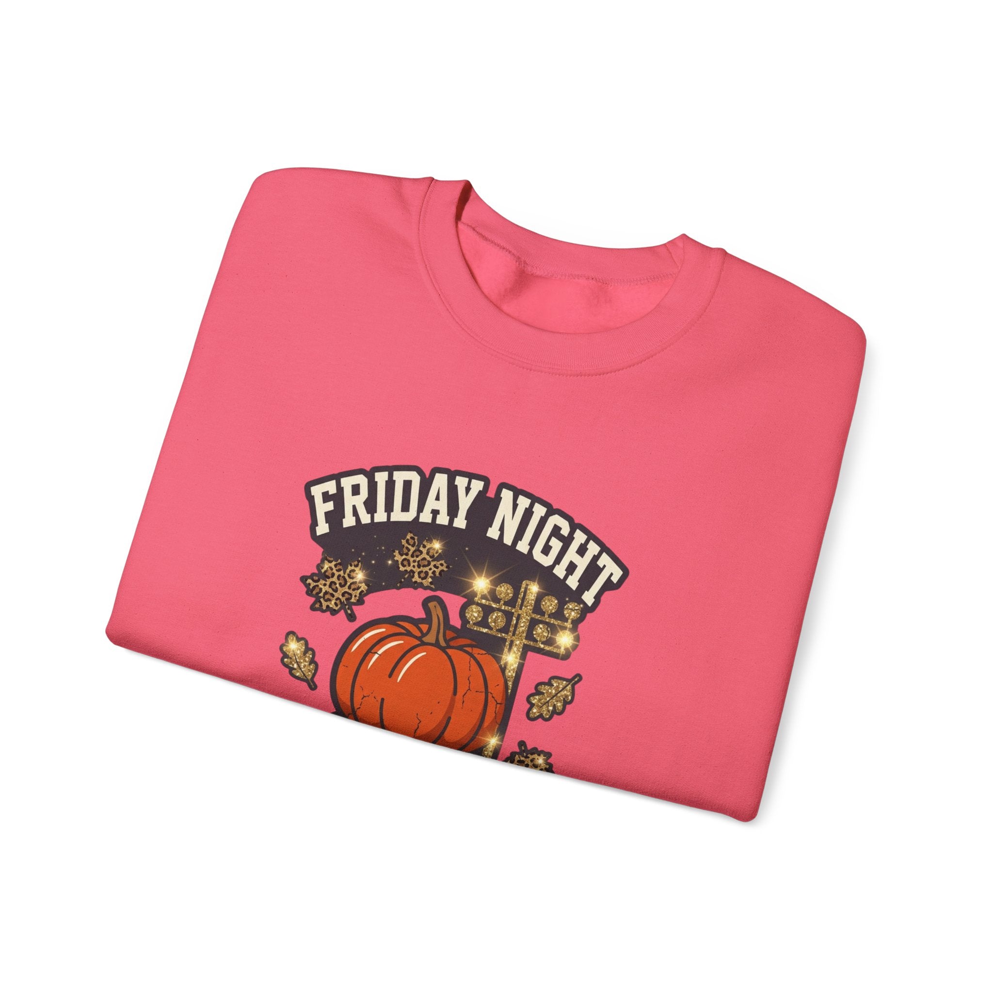 Friday Night Fall Lights Sweatshirt | Pumpkin Vintage Autumn Graphic