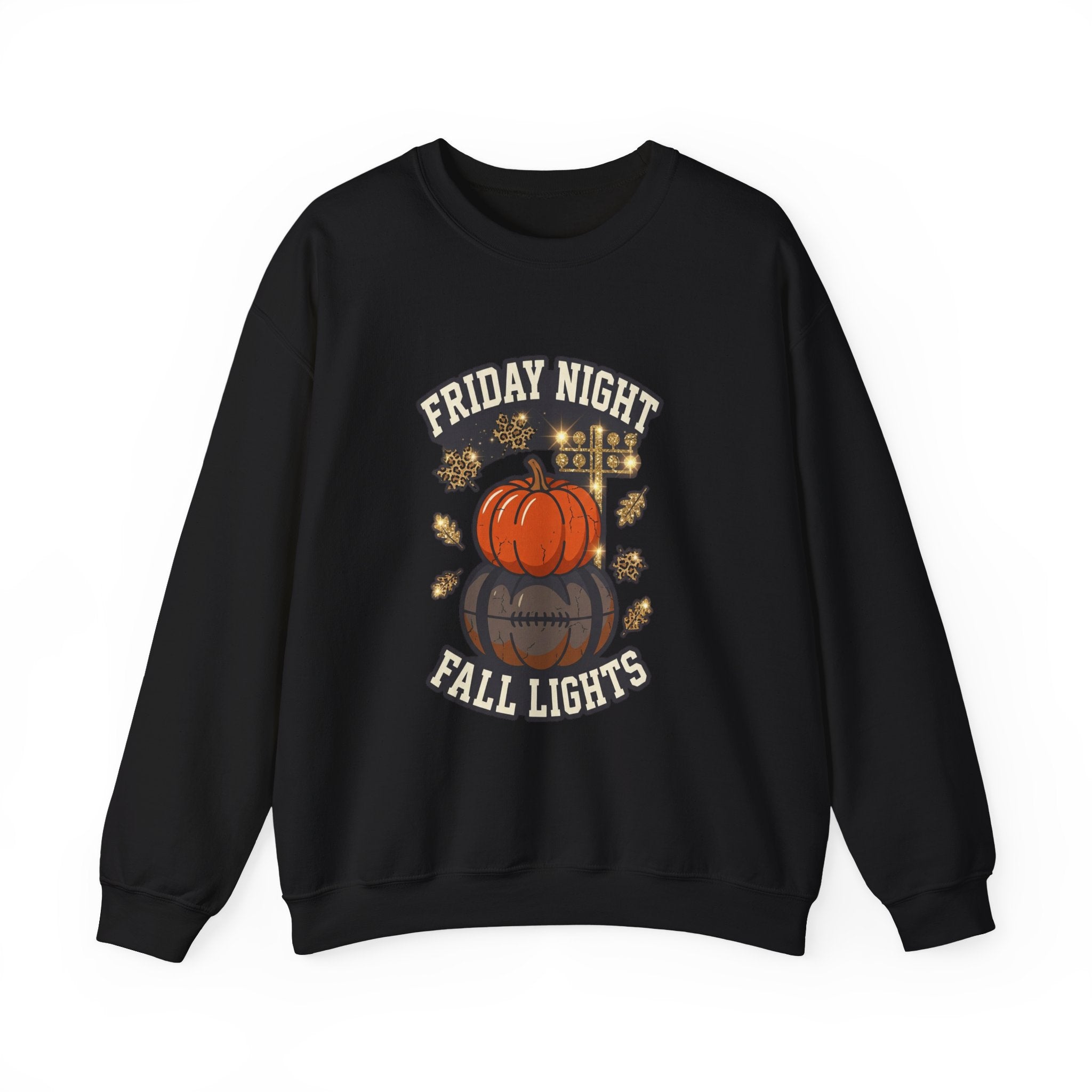 Friday Night Fall Lights Sweatshirt | Pumpkin Vintage Autumn Graphic