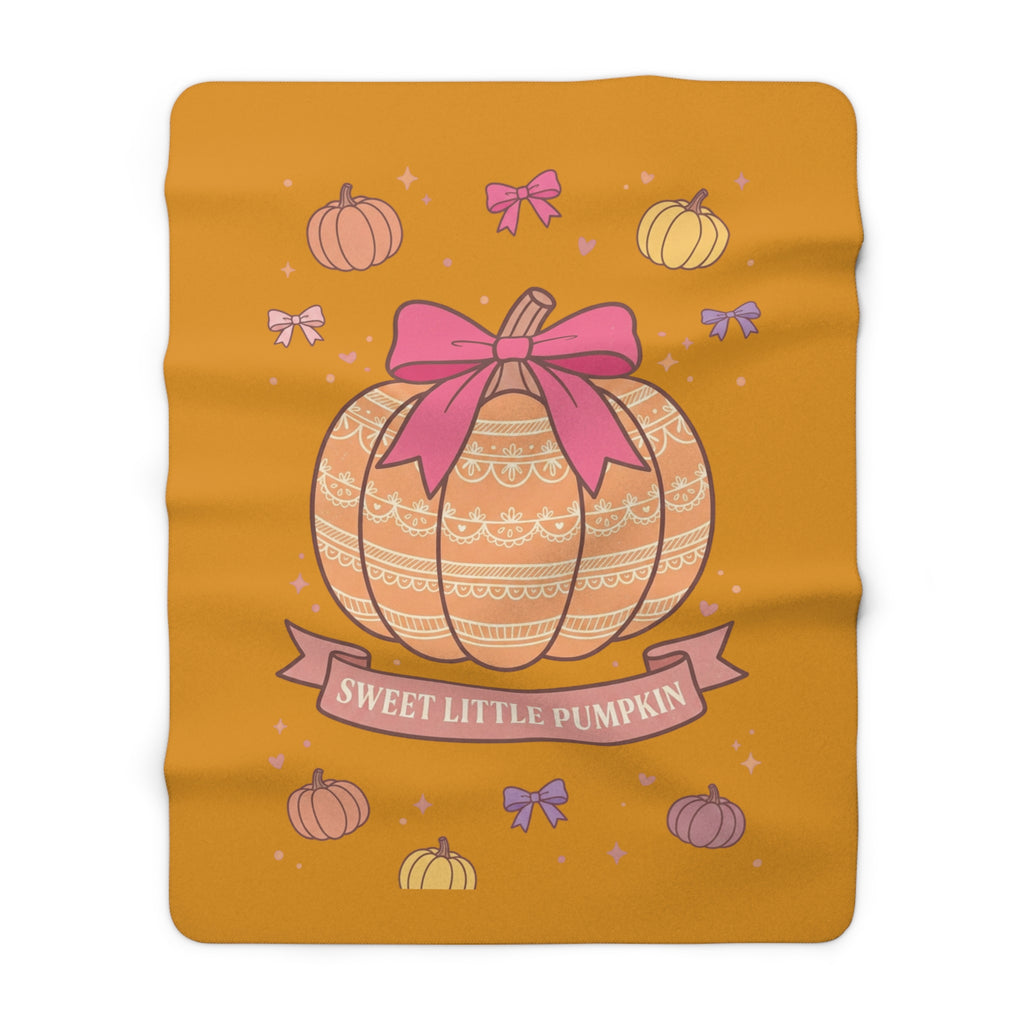 Sweet Little Pumpkin Sherpa Blanket — Cozy Autumn Baby Throw