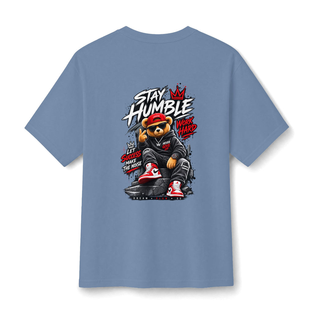 Stay Humble Bear Graphic Tee — Urban Streetwear Cotton T‑Shirt
