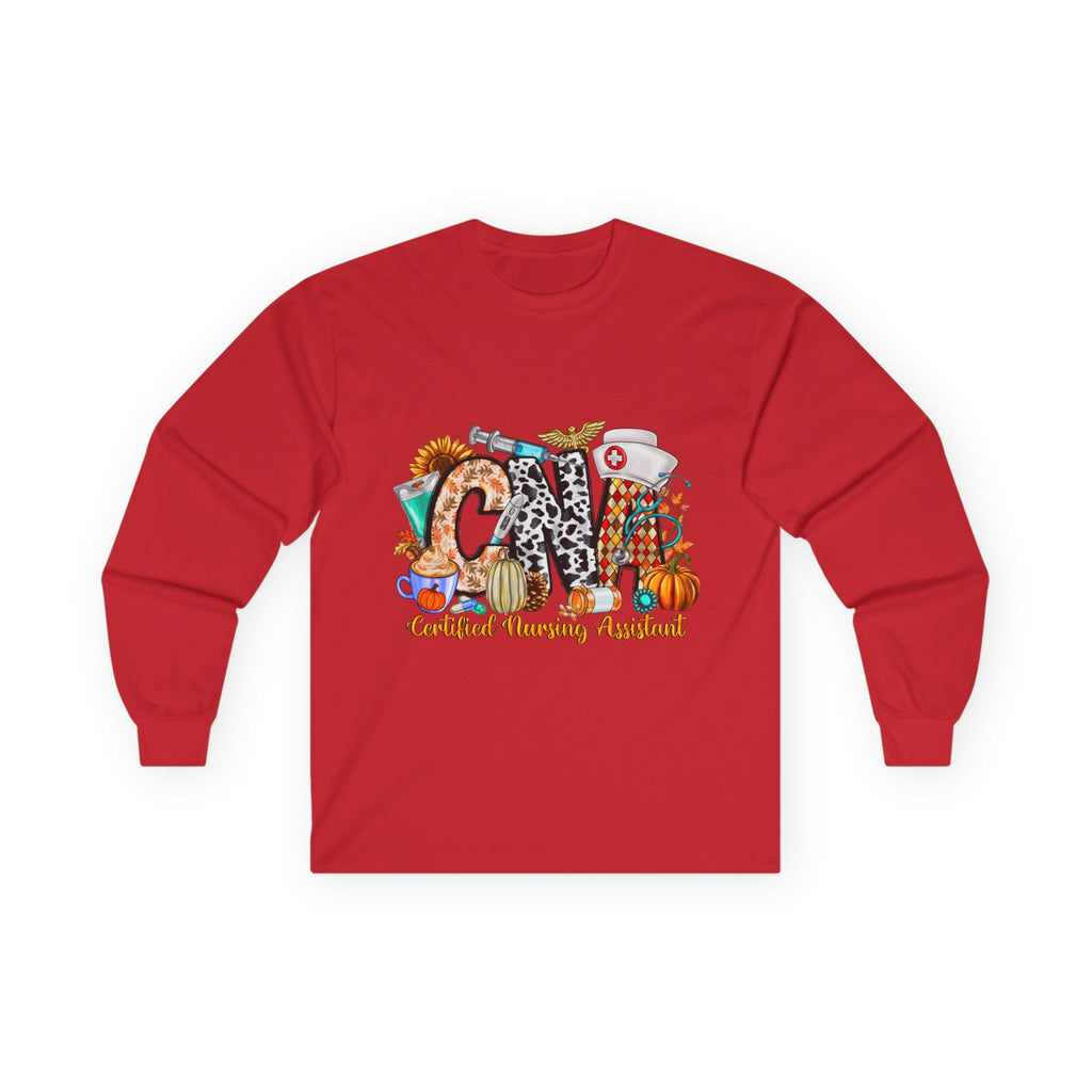 Certified Nursing Assistant (CNA) Fall Pumpkin Long Sleeve Tee