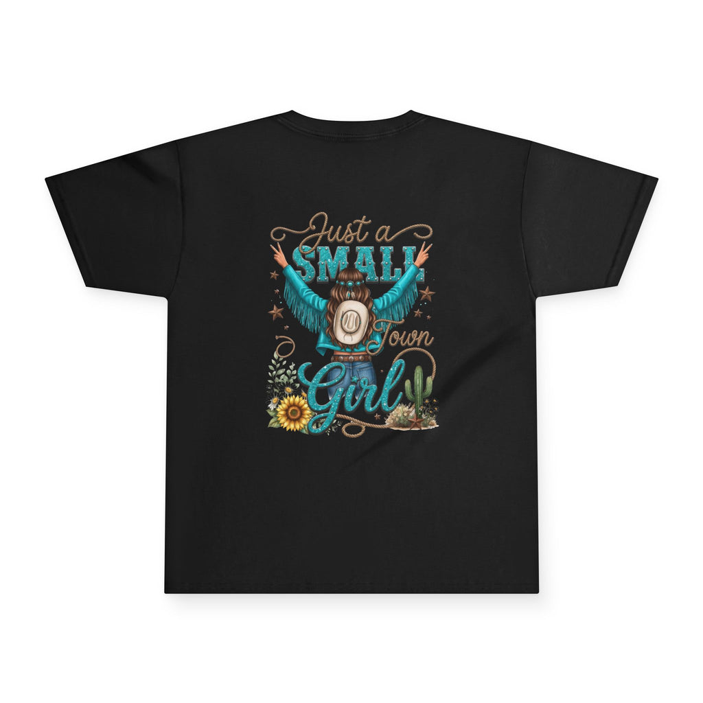 Youth Tee — "Just a Small Town Girl" Western Graphic