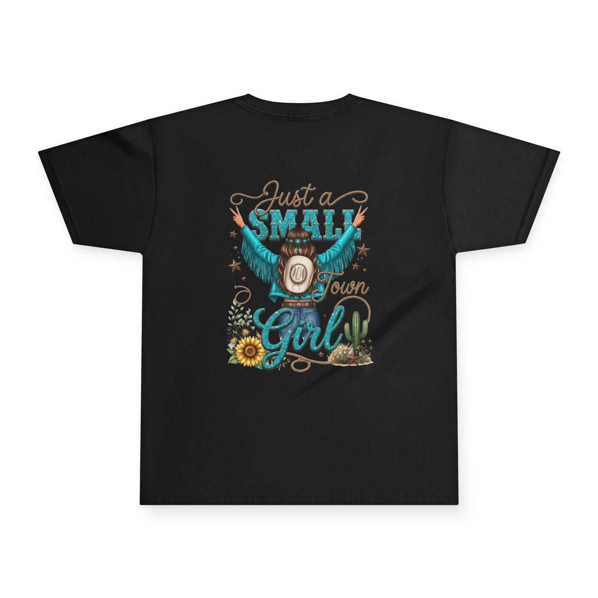 Youth Tee — "Just a Small Town Girl" Western Graphic