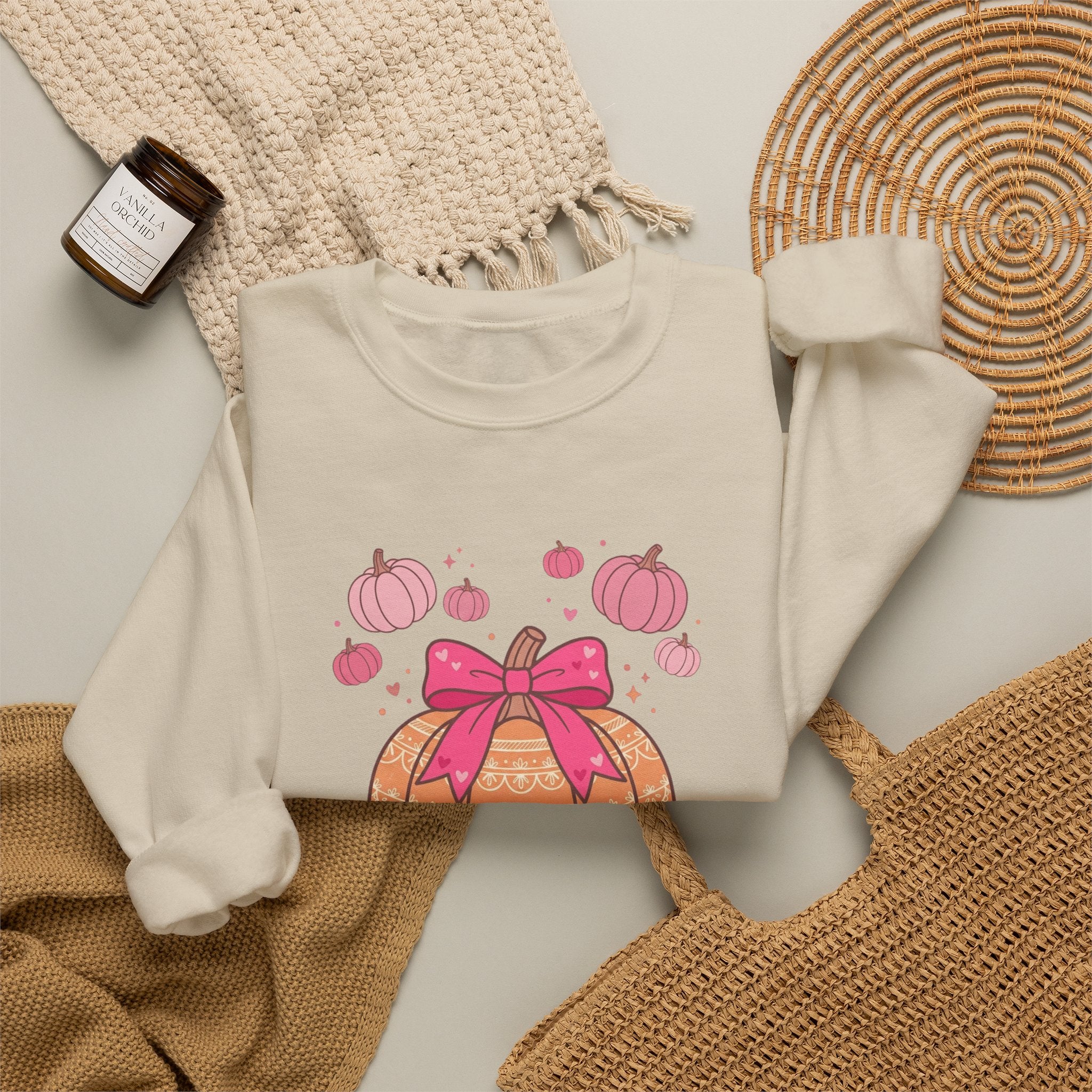 Cute Pink Pumpkin Sweatshirt