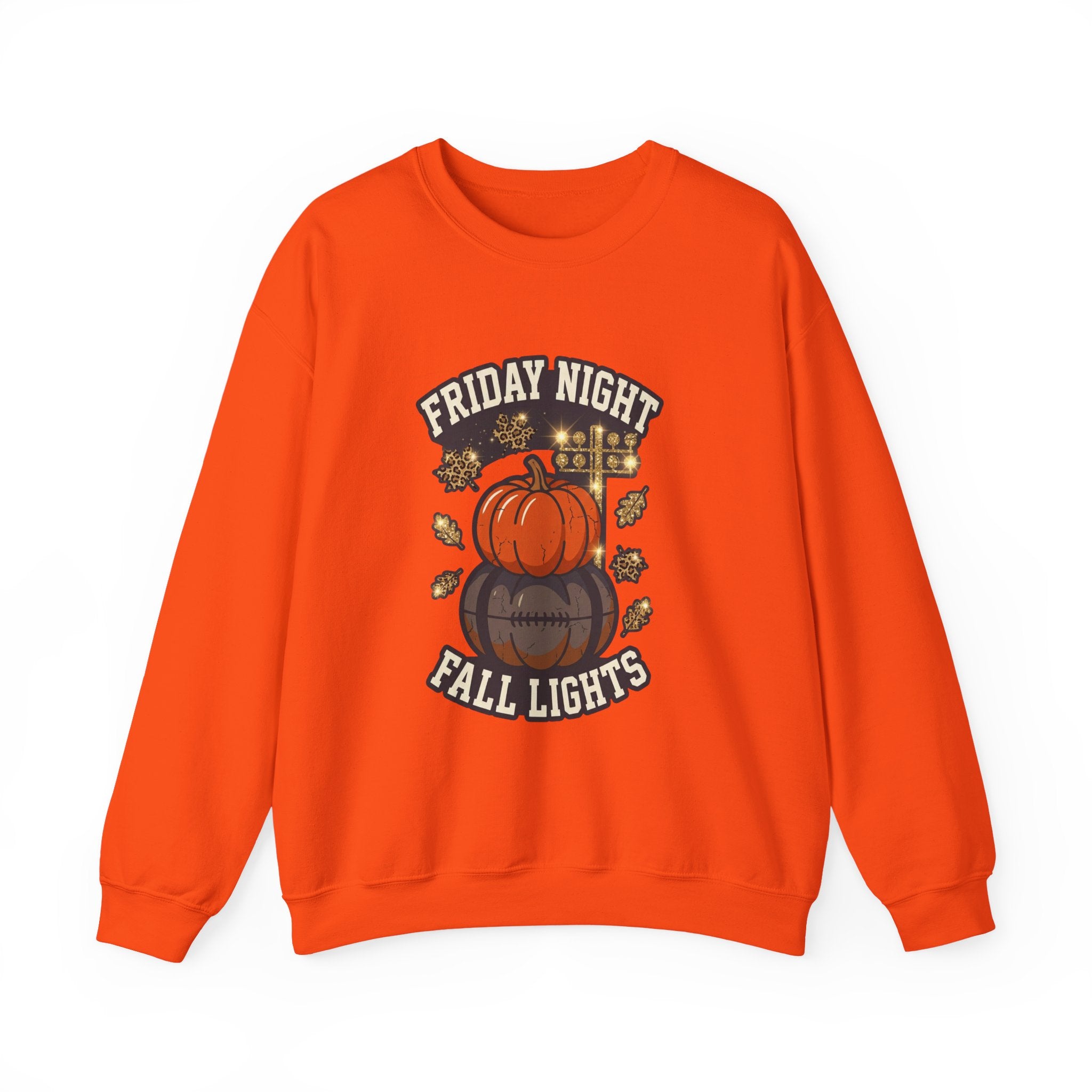 Friday Night Fall Lights Sweatshirt | Pumpkin Vintage Autumn Graphic