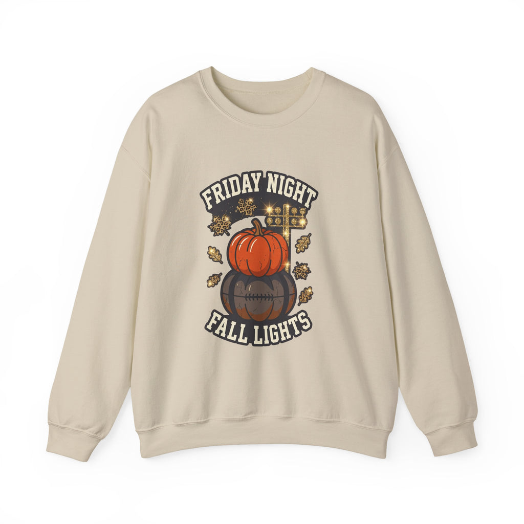 Friday Night Fall Lights Sweatshirt | Pumpkin Vintage Autumn Graphic