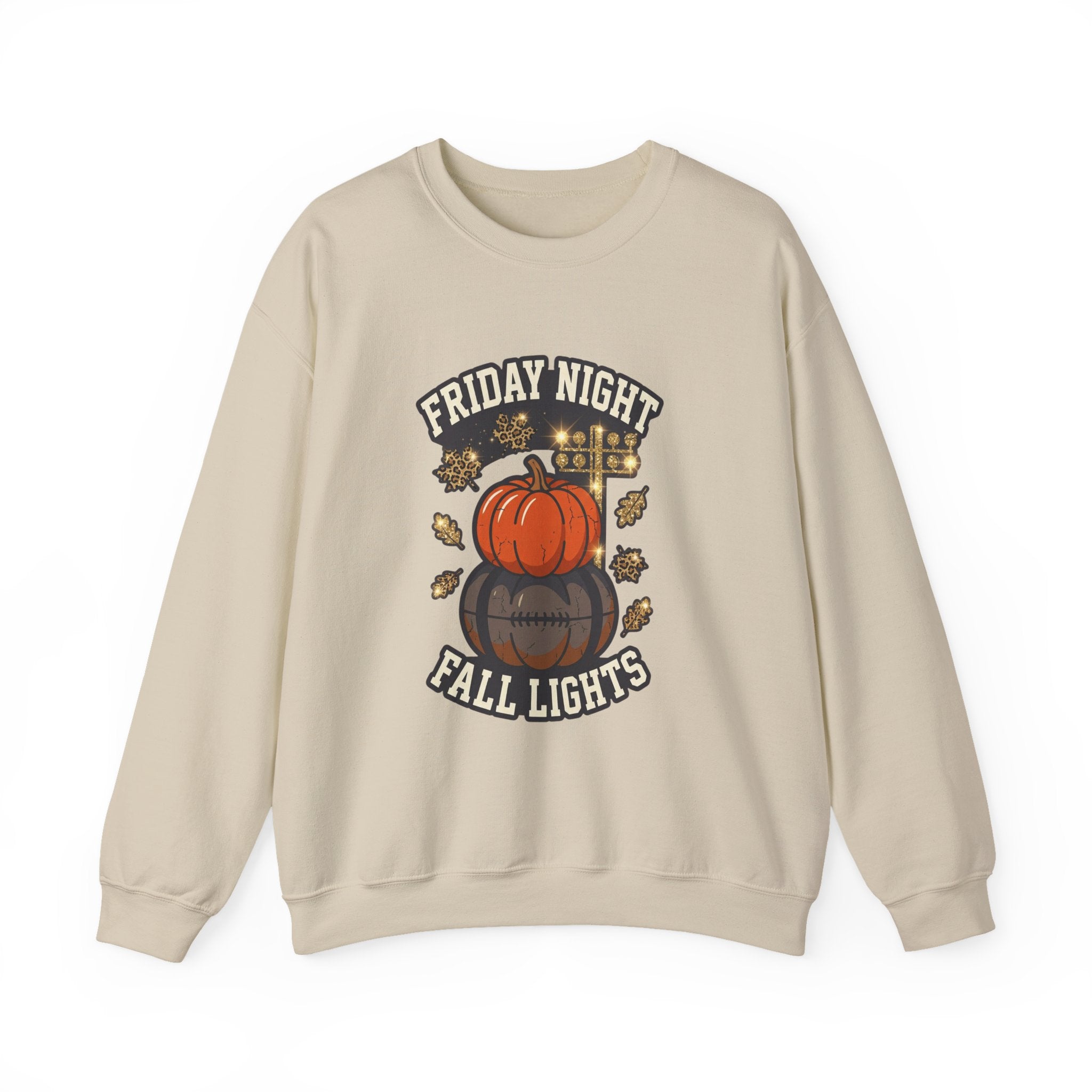 Friday Night Fall Lights Sweatshirt | Pumpkin Vintage Autumn Graphic