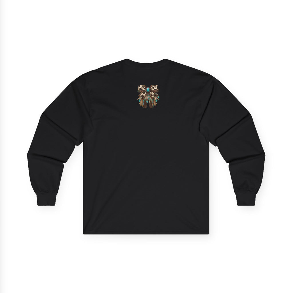 Long Sleeve Tee - "Howdy" Western Floral Cowgirl Graphic