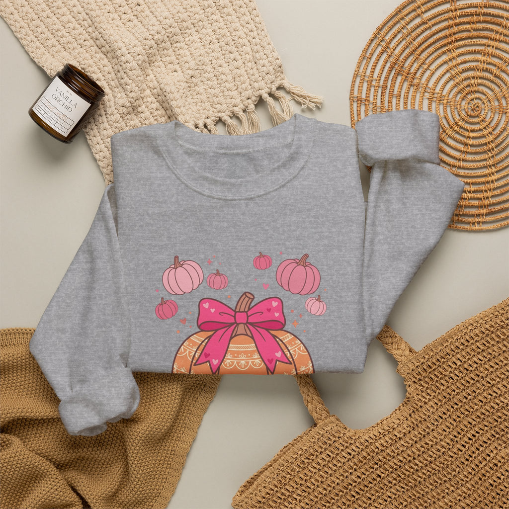 Cute Pink Pumpkin Sweatshirt