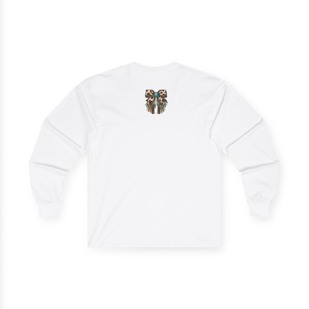 Long Sleeve Tee - "Howdy" Western Floral Cowgirl Graphic