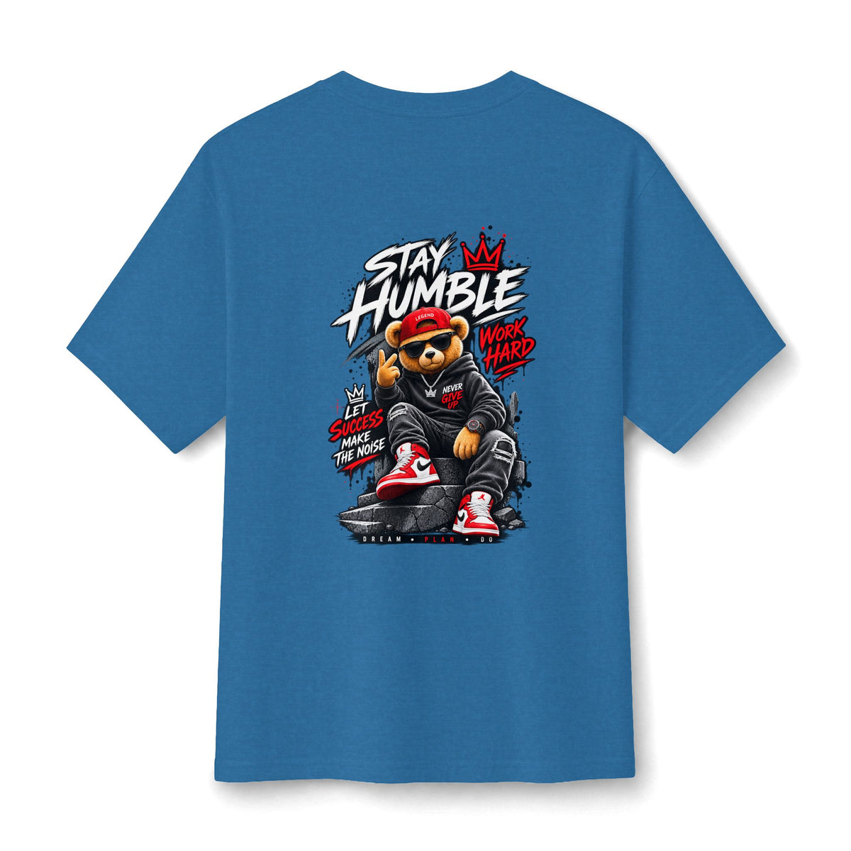 Stay Humble Bear Graphic Tee — Urban Streetwear Cotton T‑Shirt