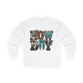 Long Sleeve Tee - "Howdy" Western Floral Cowgirl Graphic