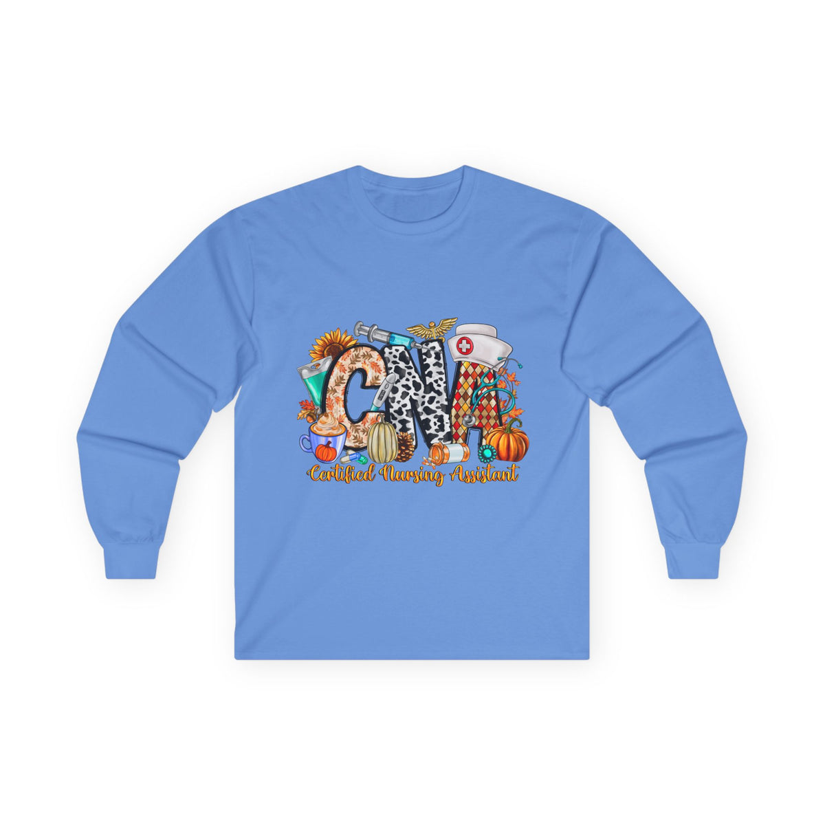 Certified Nursing Assistant (CNA) Fall Pumpkin Long Sleeve Tee