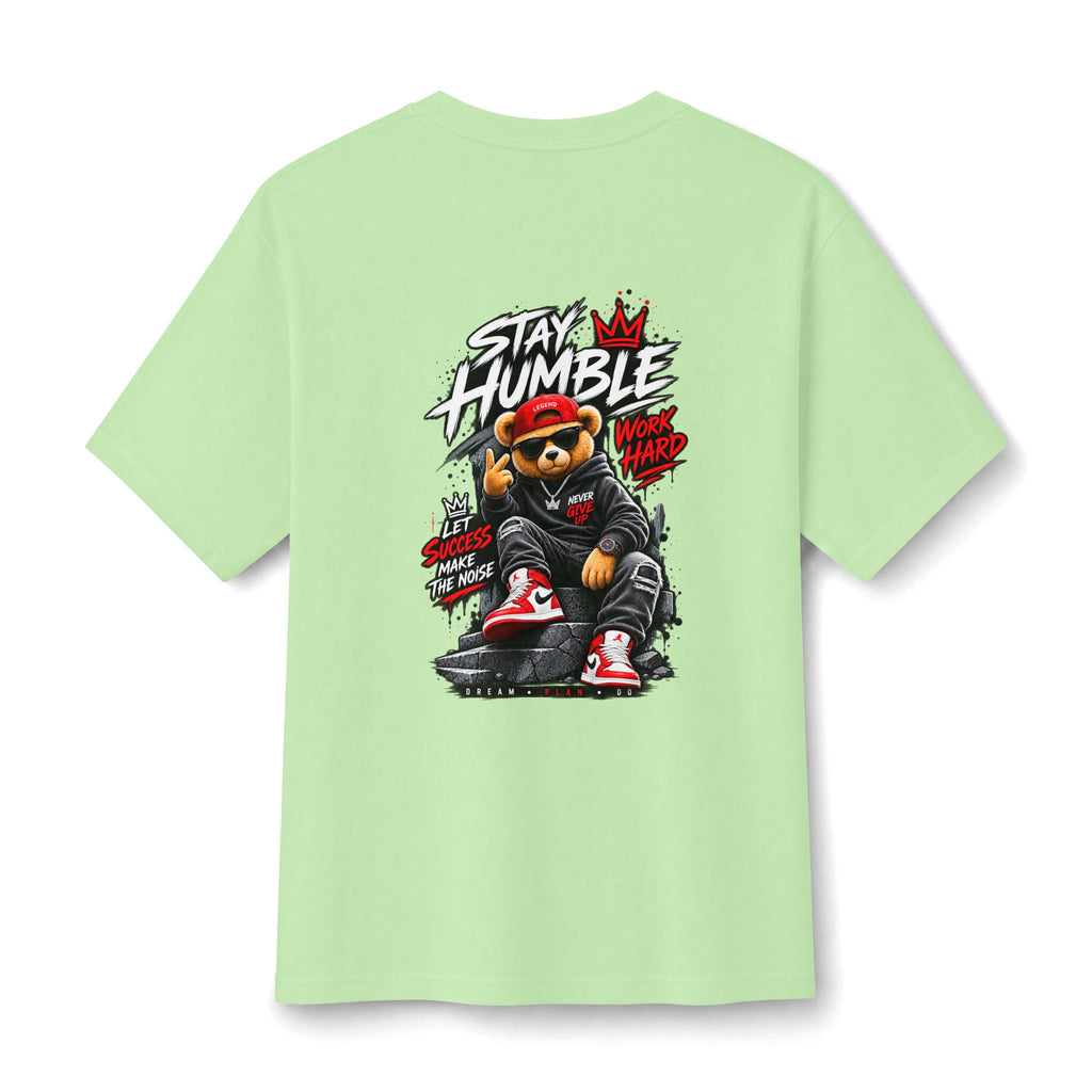 Stay Humble Bear Graphic Tee — Urban Streetwear Cotton T‑Shirt