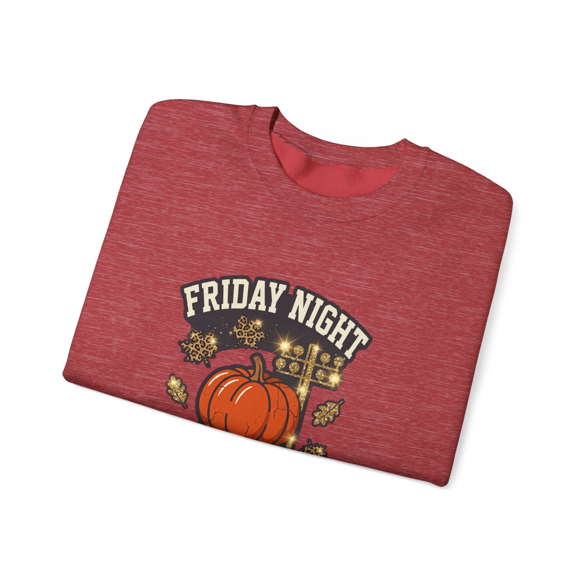 Friday Night Fall Lights Sweatshirt | Pumpkin Vintage Autumn Graphic