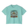 Can't Be Tamed Graphic Tee — Women's Boxy Western Cowboy Shirt