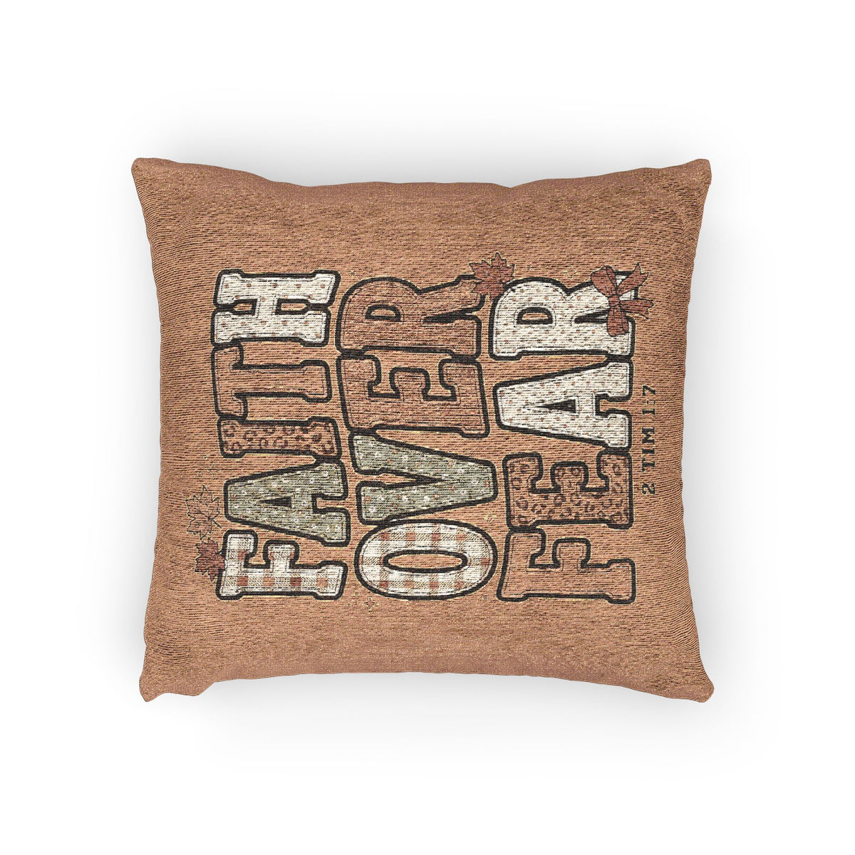 Faith Over Fear Woven Pillow — Inspirational Decorative Throw Cushion