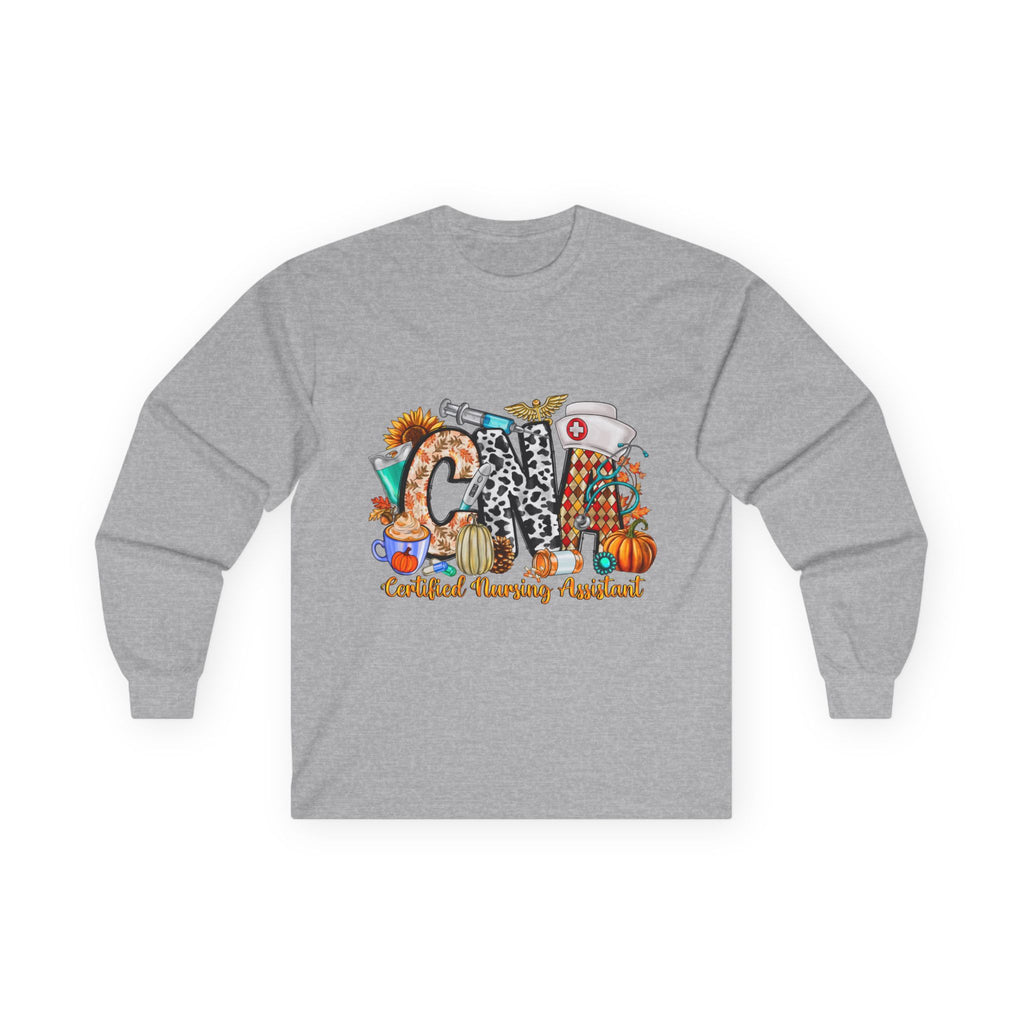 Certified Nursing Assistant (CNA) Fall Pumpkin Long Sleeve Tee