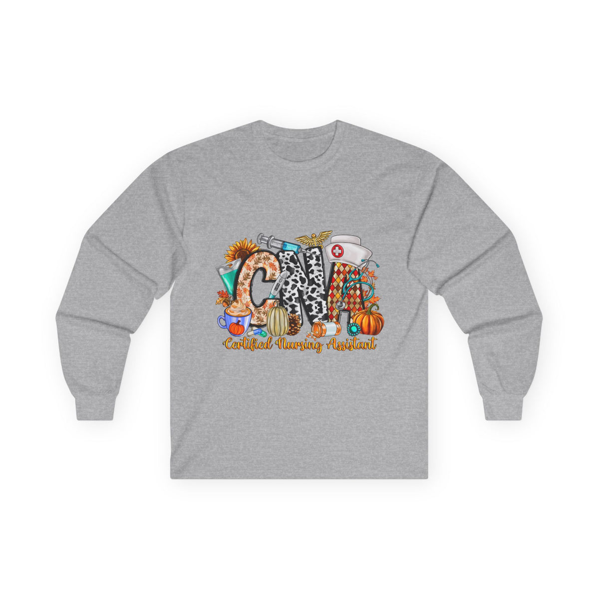 Certified Nursing Assistant (CNA) Fall Pumpkin Long Sleeve Tee