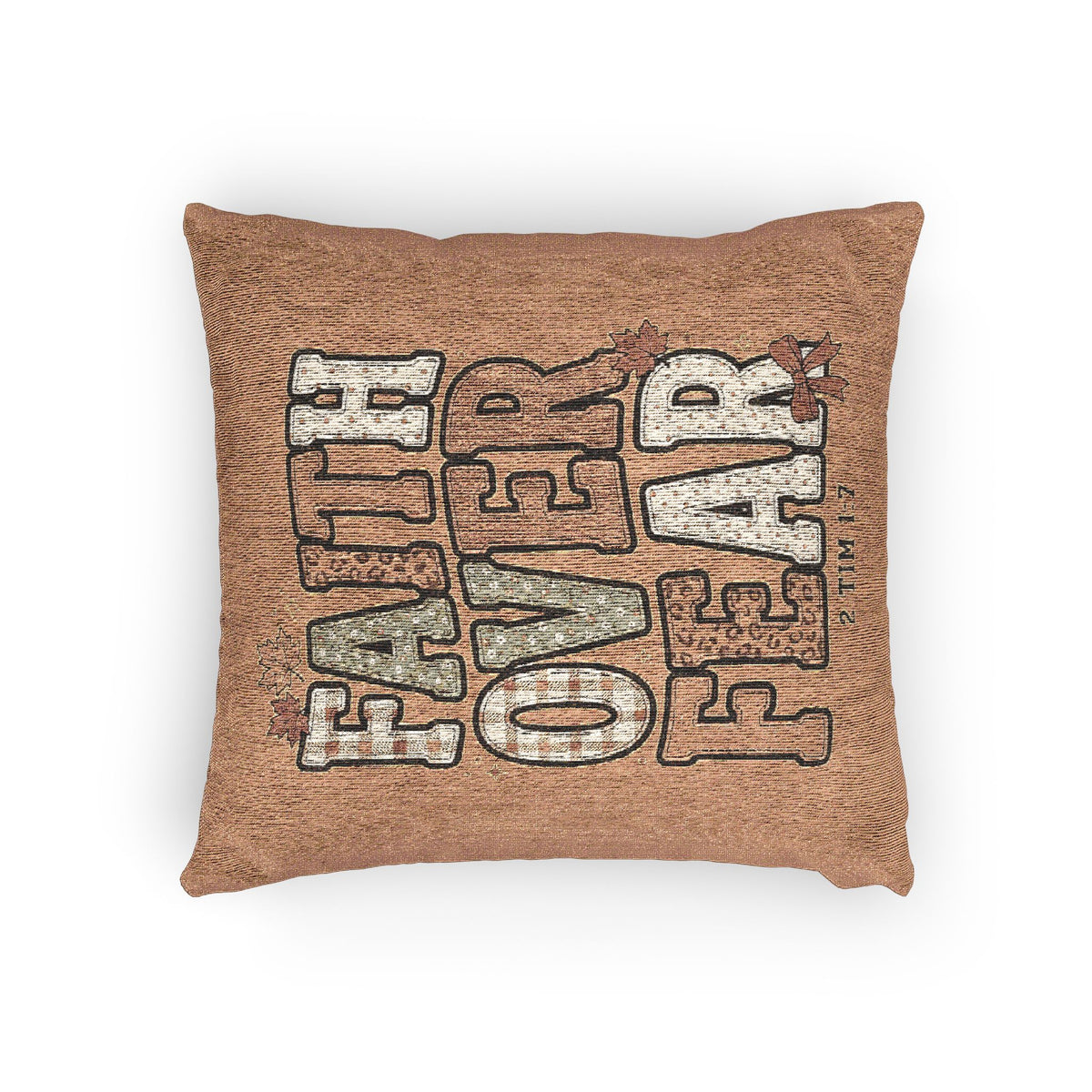 Faith Over Fear Woven Pillow — Inspirational Decorative Throw Cushion