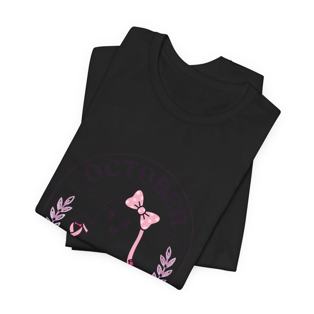 Pink Boo Crew Ghost Tee | Breast Cancer Awareness, Ribbon October