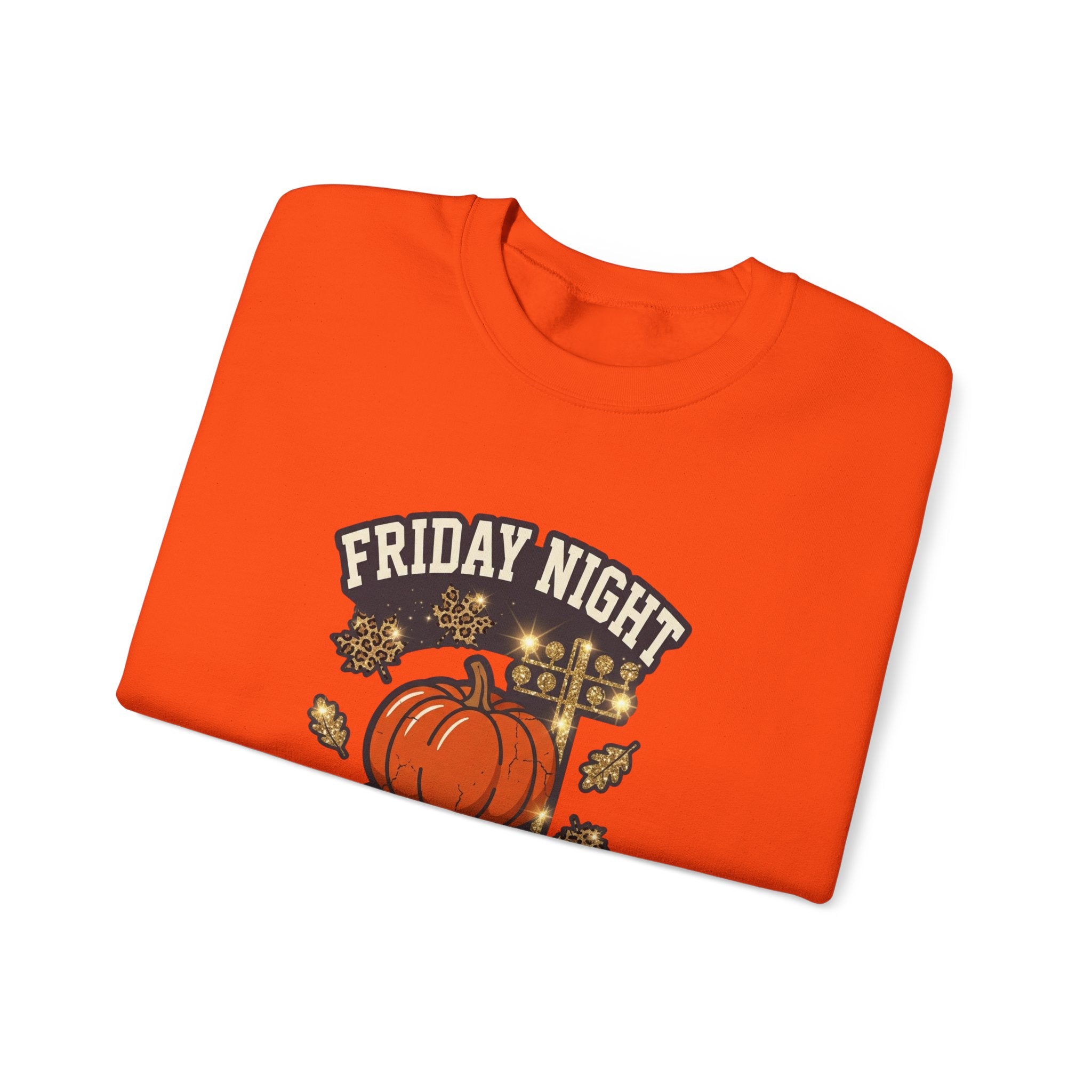 Friday Night Fall Lights Sweatshirt | Pumpkin Vintage Autumn Graphic