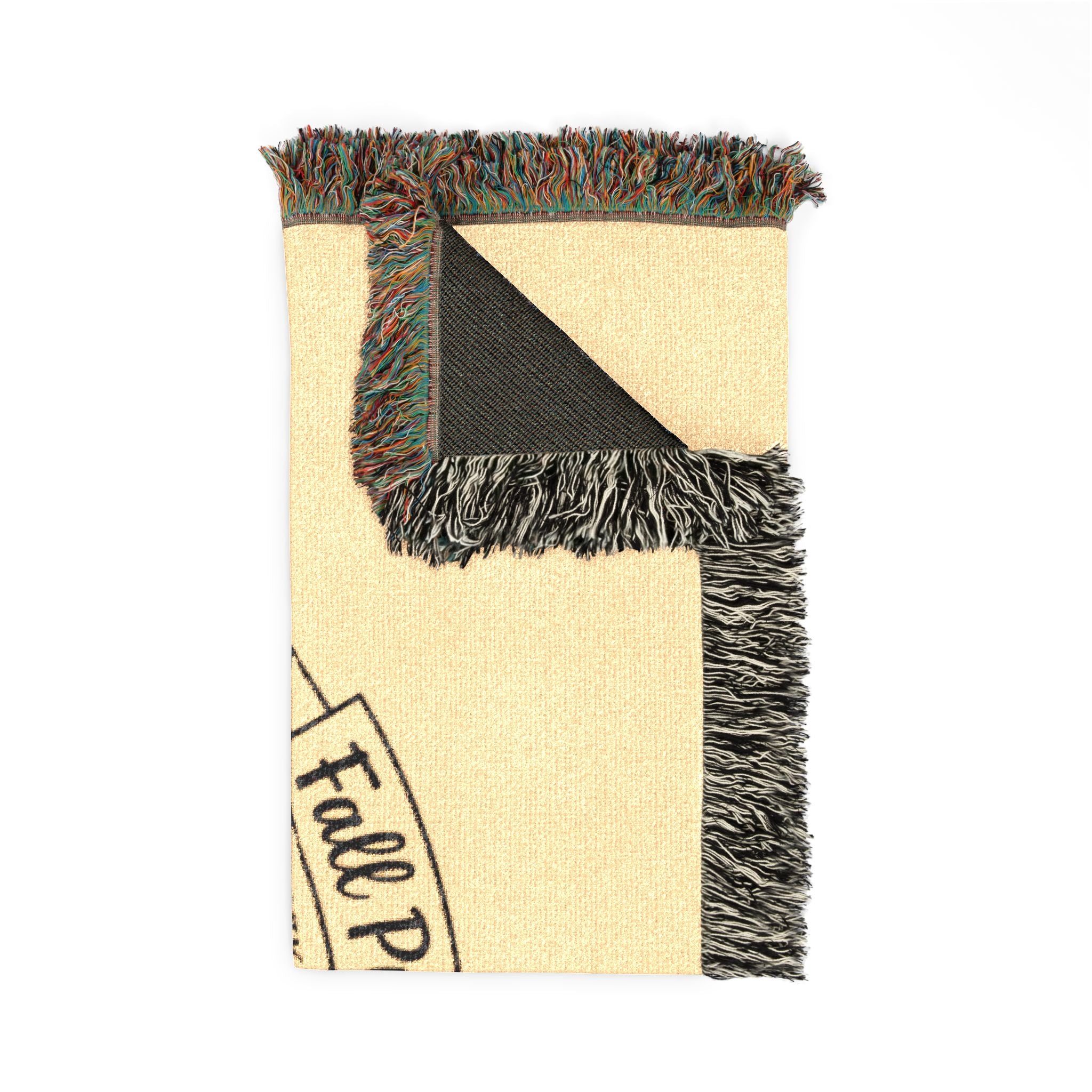 Autumn Pumpkin Woven Blanket — Cozy Fall Throw with 'Pumpkin Vibes' Design