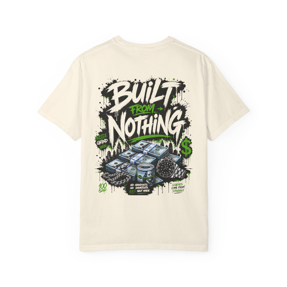 Built From Nothing Money Graphic T-Shirt — Bold Streetwear Tee
