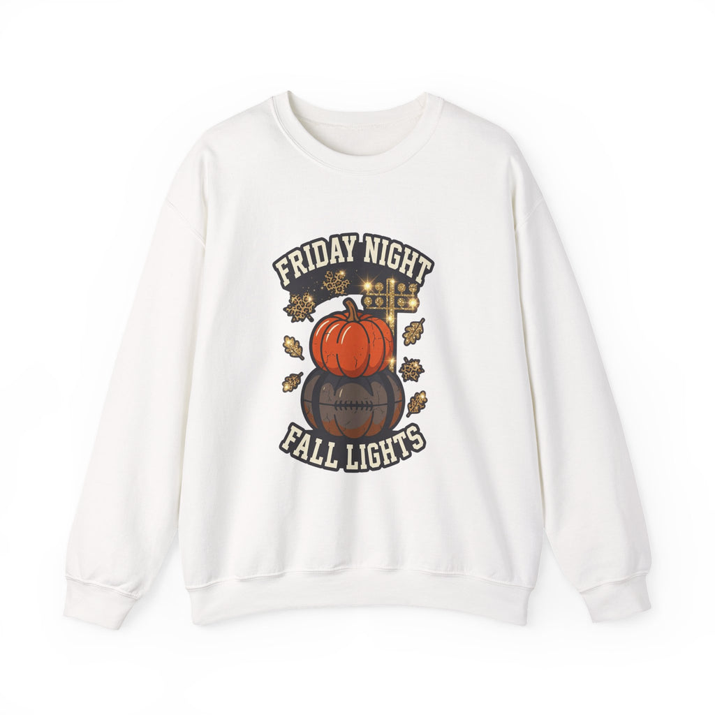 Friday Night Fall Lights Sweatshirt | Pumpkin Vintage Autumn Graphic