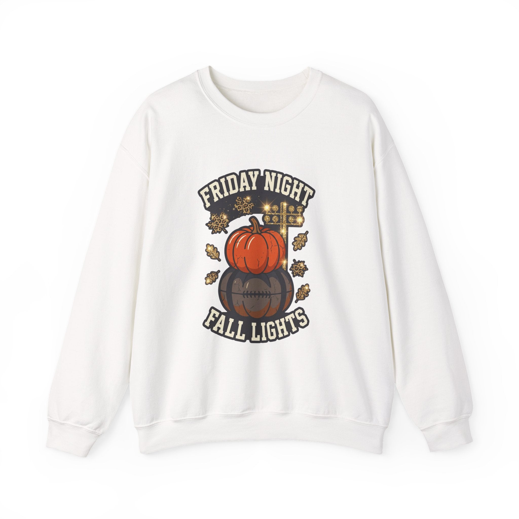 Friday Night Fall Lights Sweatshirt | Pumpkin Vintage Autumn Graphic