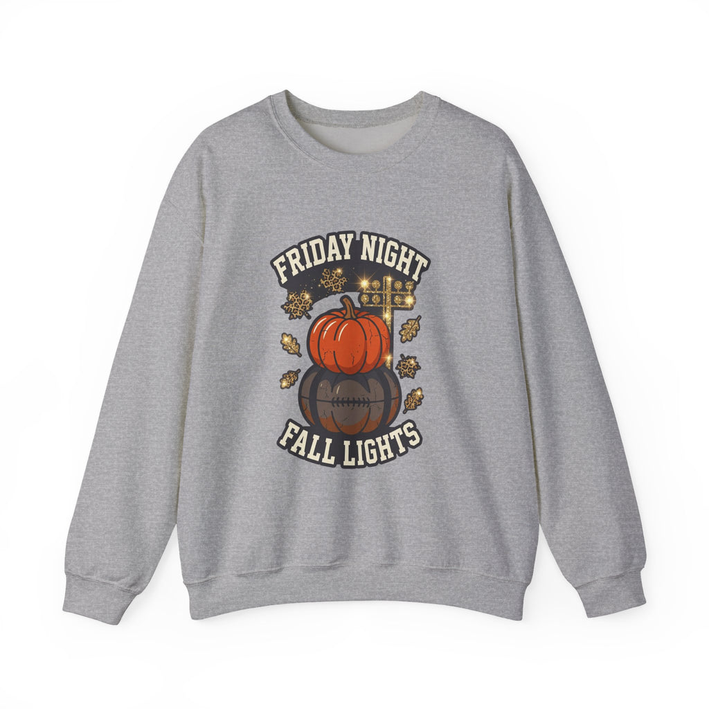 Friday Night Fall Lights Sweatshirt | Pumpkin Vintage Autumn Graphic