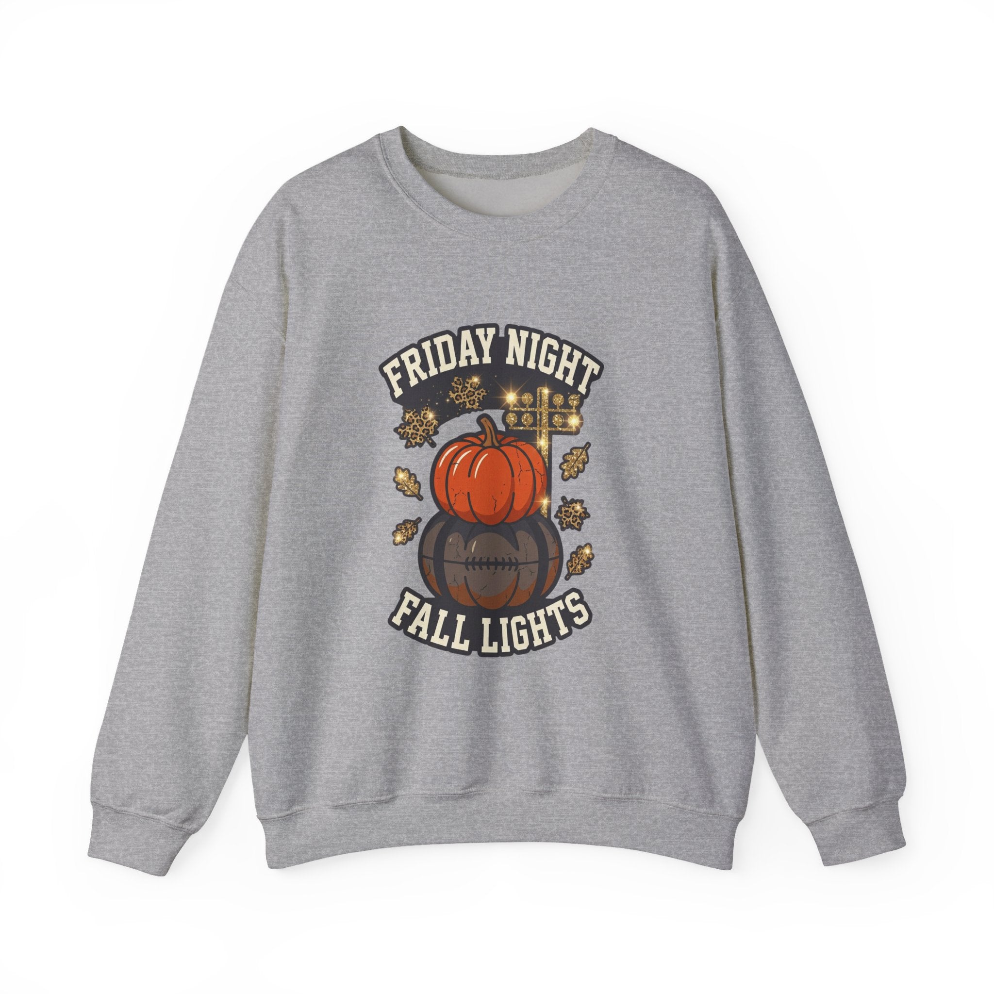 Friday Night Fall Lights Sweatshirt | Pumpkin Vintage Autumn Graphic