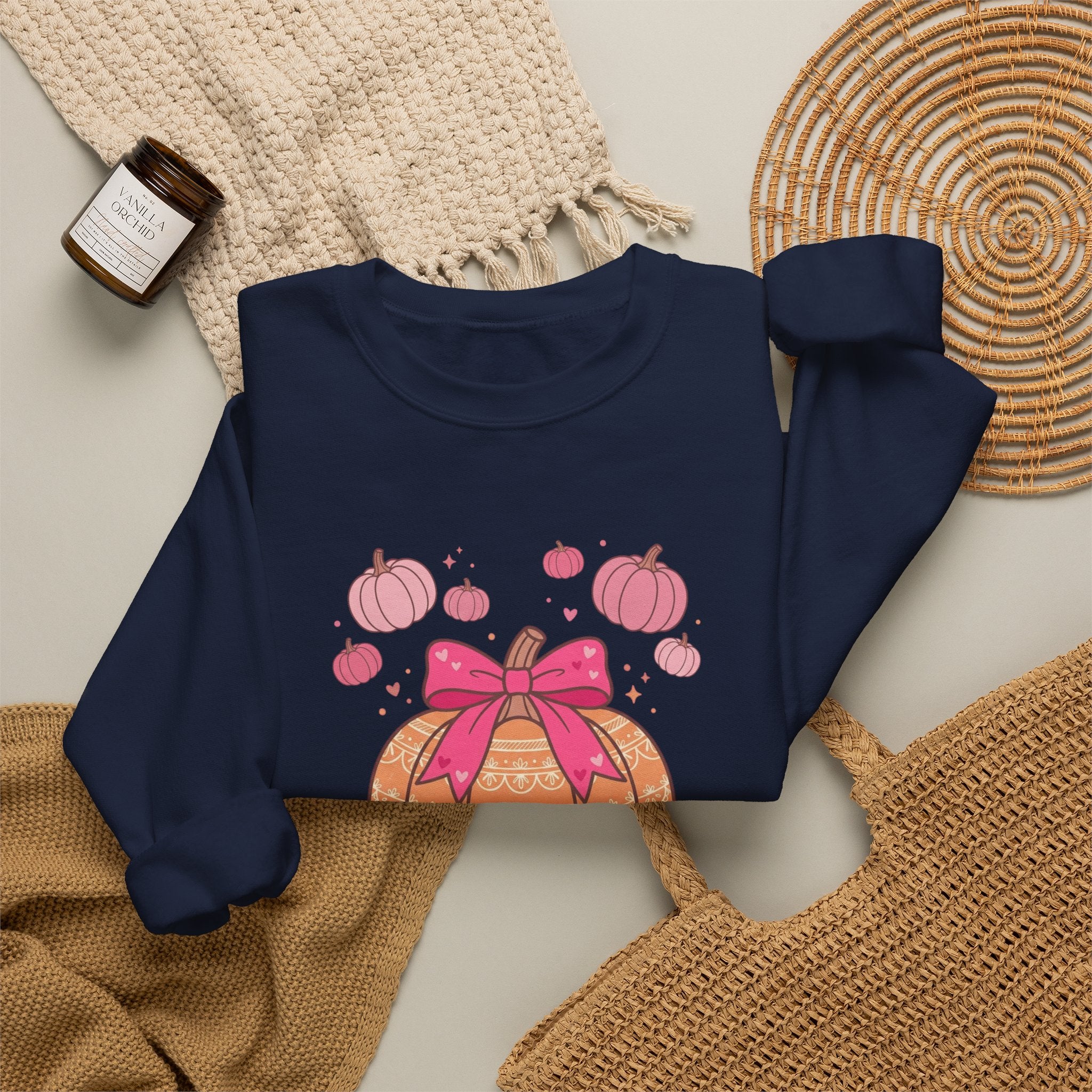 Cute Pink Pumpkin Sweatshirt