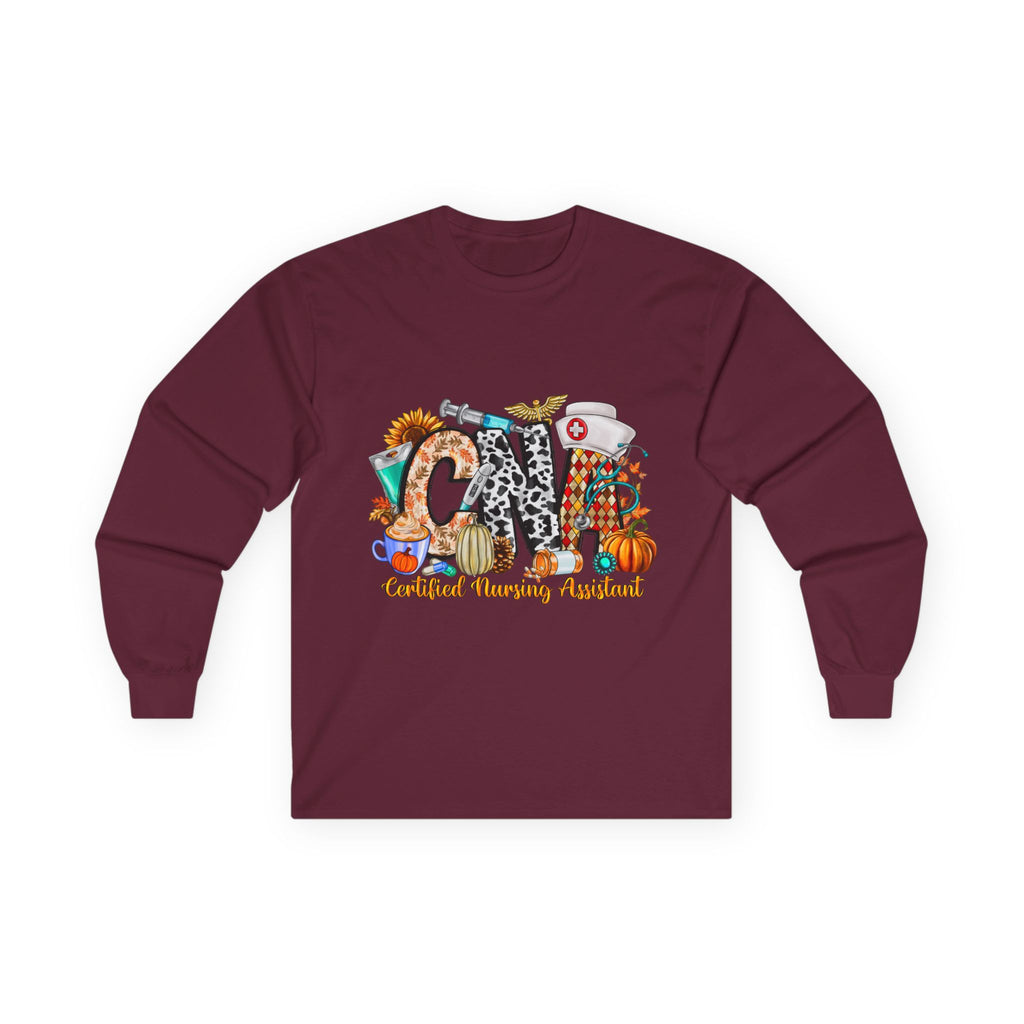 Certified Nursing Assistant (CNA) Fall Pumpkin Long Sleeve Tee