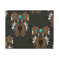 Western Turquoise Bow Canvas Wall Art
